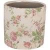 Clayre & Eef 6CE1623L Binnen Bloempot Beige Roze Ø 17x16 cm