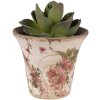 Clayre & Eef 6CE1627M Binnen Bloempot Beige Roze Ø 13x11 cm