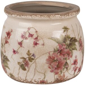 Clayre & Eef 6CE1628M Binnen Bloempot Beige Roze...