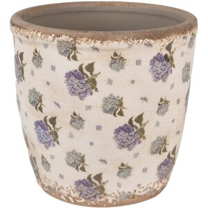 Clayre & Eef 6CE1638L Binnen Bloempot Beige Blauw...