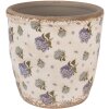 Clayre & Eef 6CE1638L Binnen Bloempot Beige Blauw Ø 16x16 cm