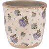 Clayre & Eef 6CE1638S Bloempot voor Binnen Beige Blauw Ø 13x12 cm