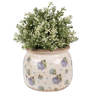 Clayre & Eef 6CE1639M Binnen Bloempot Beige Blauw...