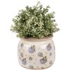 Clayre & Eef 6CE1639M Binnen Bloempot Beige Blauw Ø 16x13 cm