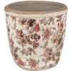 Clayre & Eef 6CE1649M Binnen Bloempot Beige Roze Ø 14x13 cm