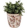 Clayre & Eef 6CE1649M Binnen Bloempot Beige Roze Ø 14x13 cm