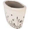 Clayre & Eef 6CEFAF0003L Bloempot voor binnen Beige, zwart 27x13x14 cm