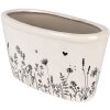 Clayre & Eef 6CEFAF0003M Binnen Bloempot Beige Zwart 23x11x11 cm