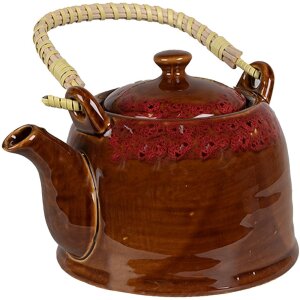 Clayre & Eef 6CETE0138 Theepot Bruin Ø 14x12...