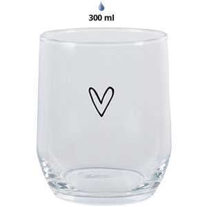 Clayre & Eef 6GL4399 Waterglas transparant 300 ml