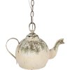 Clayre & Eef 6LMP783 Hanglamp Beige Groen 37x20x26 cm E14-max 1x25W Theepot