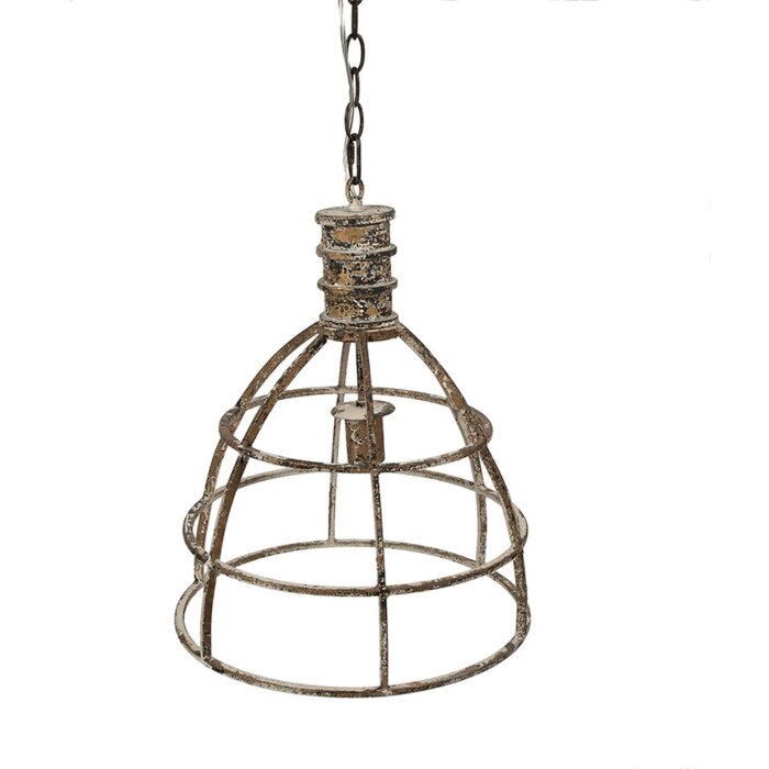 Clayre & Eef 6LMP784 Hanglamp Beige Ø 39x47 cm E27-max 1x40W