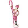 Clayre & Eef 6PR3901 Kerstdecoratie Roze, Wit 9x6x23 cm