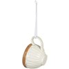 Clayre & Eef 6PR3903 Hangend konijntje in kop Set van 2 Beige Bruin 10x7x6 cm