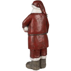 Clayre & Eef 6PR3913 Decoratie Kerstman Rood, Wit 18x14x46 cm