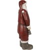 Clayre & Eef 6PR3913 Decoratie Kerstman Rood, Wit 18x14x46 cm