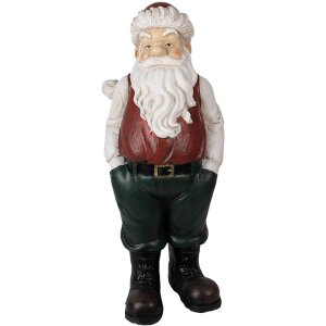 Clayre & Eef 6PR3914 Decoratie kerstman rood wit...