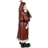 Clayre & Eef 6PR3915 Decoratie Kerstman Rood, Wit 22x15x51 cm