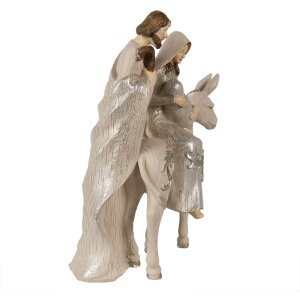 Clayre & Eef 6PR3929 Kerstdecoratie Kerstgroep Beige 24x16x32 cm