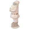 Clayre & Eef 6PR3933 Kerstversiering Beeldje Kerstman Roze 10x8x21 cm