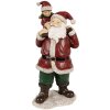 Clayre & Eef 6PR3936 Kerstversiering Beeldje Kerstman Rood 11x8x23 cm