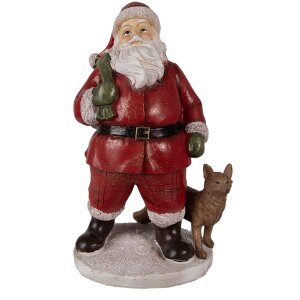 Clayre & Eef 6PR3946 Kerstversiering Beeldje Kerstman...