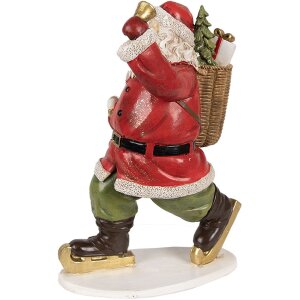 Clayre & Eef 6PR3947 Kerstman Decoratie Rood 14x11x20 cm