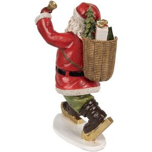 Clayre & Eef 6PR3947 Kerstman Decoratie Rood 14x11x20 cm