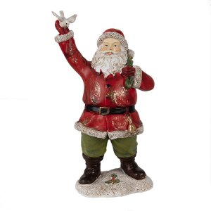 Clayre & Eef 6PR3948 Kerstversiering Beeldje Kerstman...