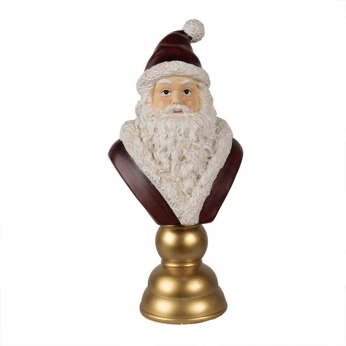 Clayre & Eef Kerstman Decoratie Rood Wit 19x15x40 cm