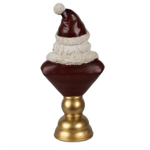 Clayre & Eef Kerstman Decoratie Rood Wit 19x15x40 cm