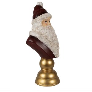 Clayre & Eef Kerstman Decoratie Rood Wit 19x15x40 cm