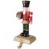 Clayre & Eef 6PR3950 Kerstkous Houder Notenkraker Rood Groen 11x10x25 cm