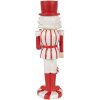 Clayre & Eef 6PR3985 Decoratie Notenkraker Rood Wit 7x7x23 cm