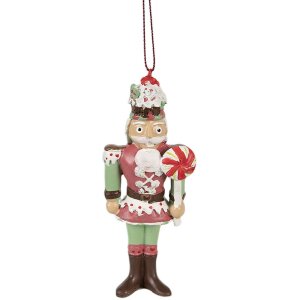 Clayre & Eef 6PR3996 Decoratiehanger Notenkraker Rood...