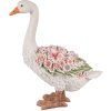 Clayre & Eef 6PR4896 Decoratie Gans Wit Roze 37x22x45 cm