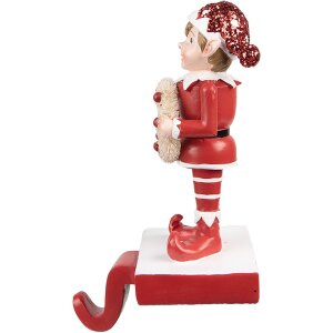 Clayre & Eef 6PR4900 Kerstkous Houder Elf Rood...