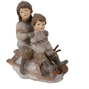 Clayre & Eef 6PR4909 Kerstversiering Beeldje Kinderen...