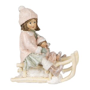 Clayre & Eef 6PR4911 Kerstdecoratie Beeldje Kind Roze...