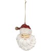 Clayre & Eef 6PR4930 Decoratiehanger Kerstman Wit Rood 8x5x12 cm