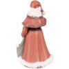 Clayre & Eef Kerstversiering Beeldje Kerstman Rood, Wit 16x16x31 cm