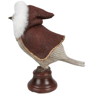 Clayre & Eef 6PR4944 Decoratie Vogel Rood Grijs...