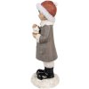 Clayre & Eef 6PR4949 Kerstversiering Beeldje Kind Grijs, Wit 6x6x14 cm