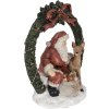 Kerstversiering Kerstman met LED rood, groen 19x12x23 cm