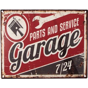 Clayre & Eef 6Y5201 Tekstbord Rood 25x1x20 cm Garage...