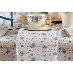 Clayre & Eef BRB43 Servetten Katoen Set van 6 Beige, Blauw 40x40 cm