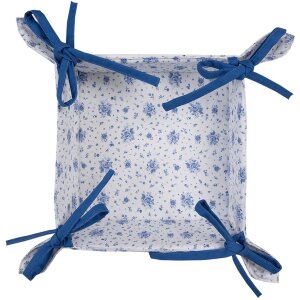 Clayre & Eef BRB47 Broodmandje Beige, Blauw 35x35x8 cm