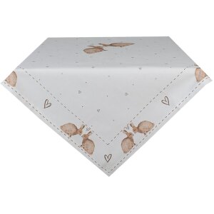 Clayre & Eef BSLC01 Tafelkleed Beige Bruin 100x100 cm