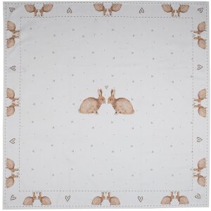 Clayre & Eef BSLC01 Tafelkleed Beige Bruin 100x100 cm