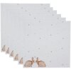 Clayre & Eef BSLC43 Servetten Katoen Set van 6 Beige Bruin 40x40 cm Bunny